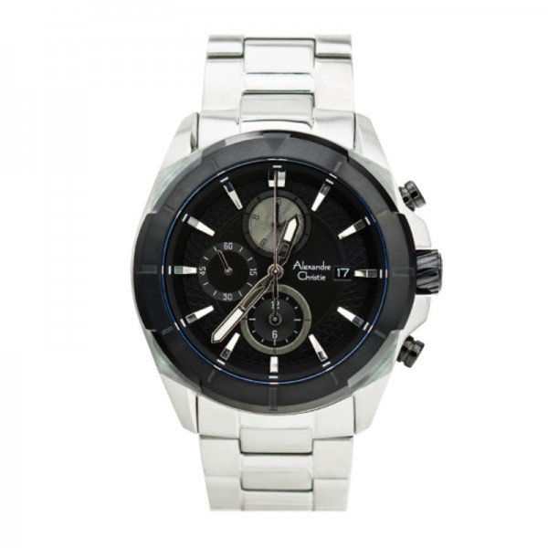 Alexandre Christie AC 6596 Silver Black MCBTBBA